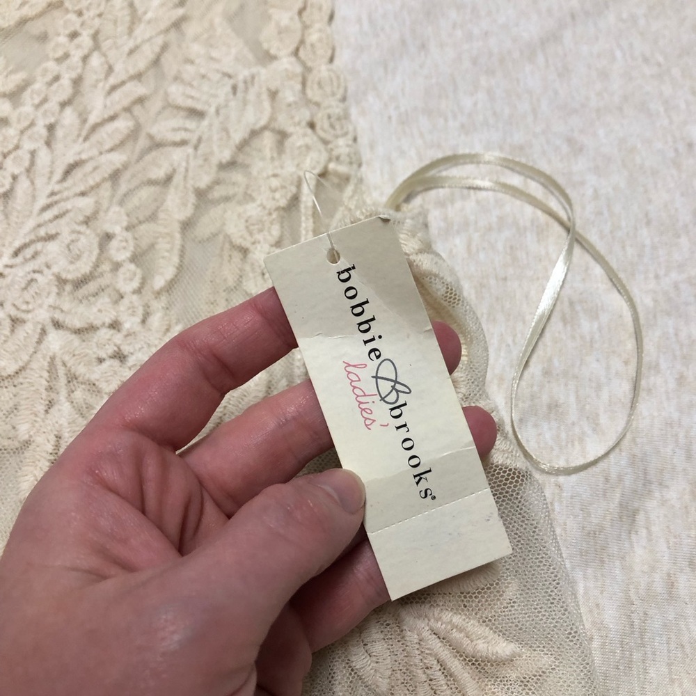 NWT Vintage Y2K Sheer Crochet Top Fairycore Cottagecore Lace Crochet Layer Fairy - Picture 2 of 7